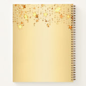 Gouden sterren naam monogram notitieboek (Achterkant)