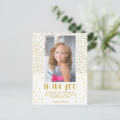 Gouden sterren nep glitters verjaardag kinderen me briefkaart (Staand voorkant)