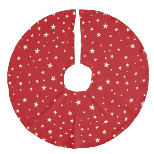 Gouden Sterren Ontwerp Kerstboom Rok Imitatie Linnen Kerstboom Kleed
