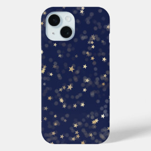 gouden sterren op blauw iPhone 15 case