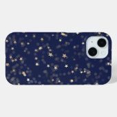 gouden sterren op blauw Case-Mate iPhone case (Achterkant (horizontaal))
