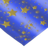 Gouden sterren op blauw kerstfeest tafelkleed (Gekanteld)