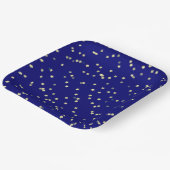 gouden sterren op blauw papieren bordje (Gebogen)