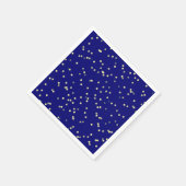 gouden sterren op blauw servet (Hoek)