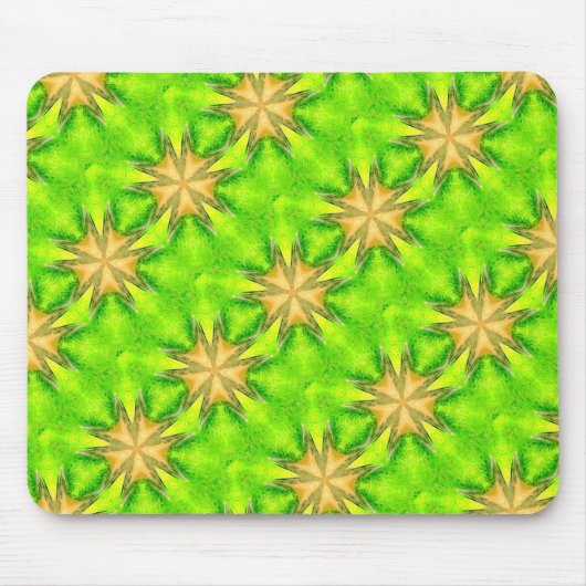 gouden sterren op de groene mousepad muismat (Voorkant)