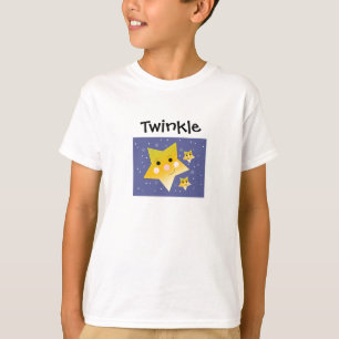 Gouden sterren op een blauwe lucht achtergrond t-shirt