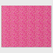 Gouden sterren op fuchsia roze cadeaupapier (Vlak)