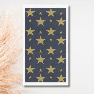 Gouden sterren op marineblauw – Elegant en tijdloo Servet