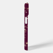 Gouden sterren op Maroon Case-Mate iPhone Case (Achterkant / Rechts)