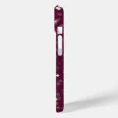 Gouden sterren op Maroon Case-Mate iPhone Case (Achterkant / Links)