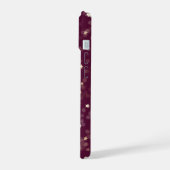 Gouden sterren op Maroon iPhone 15 Case (Linkerkant)