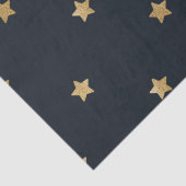 Gouden sterren op Midnight Black Tissuepapier (Detail)