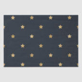 Gouden sterren op Midnight Black Tissuepapier (Voorkant)