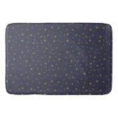 Gouden sterren op Navy Blue Badmat (Voorkant)