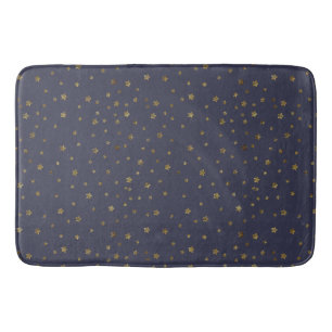 Gouden sterren op Navy Blue Badmat