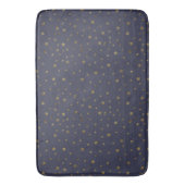 Gouden sterren op Navy Blue Badmat (Voorkant Verticaal)