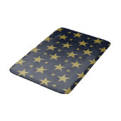 Gouden sterren op Navy Blue - Elegant en tijdloos Badmat (Gekanteld)