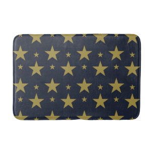 Gouden sterren op Navy Blue - Elegant en tijdloos Badmat