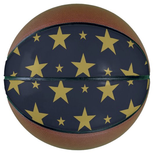 Gouden sterren op Navy Blue - Elegant en tijdloos Basketbal (Voorkant)