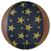Gouden sterren op Navy Blue - Elegant en tijdloos Basketbal (Verticaal)