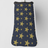 Gouden sterren op Navy Blue - Elegant en tijdloos Golfheadcover (Draai 90)