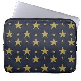 Gouden sterren op Navy Blue - Elegant en tijdloos Laptop Sleeve