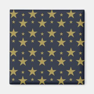 Gouden sterren op Navy Blue - Elegant en tijdloos Magneet