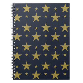 Gouden sterren op Navy Blue - Elegant en tijdloos Notitieboek