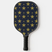 Gouden sterren op Navy Blue - Elegant en tijdloos Pickleball Paddle (Achterkant)