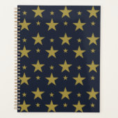 Gouden sterren op Navy Blue - Elegant en tijdloos Planner (Voorkant)
