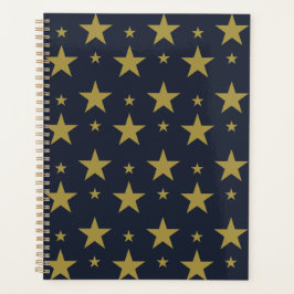 Gouden sterren op Navy Blue - Elegant en tijdloos Planner