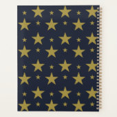 Gouden sterren op Navy Blue - Elegant en tijdloos Planner (Achterkant)
