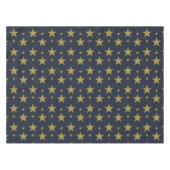 Gouden sterren op Navy Blue - Elegant en tijdloos Tafelkleed (Voorkant (Horizontaal))