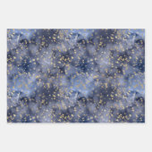 Gouden sterren op Navy Night Sky Inpakpapier Vel (Voorkant 2)