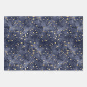 Gouden sterren op Navy Night Sky Inpakpapier Vel (Voorkant)