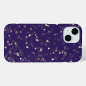 Gouden sterren op Paarse Case-Mate iPhone Case (Achterkant (horizontaal))