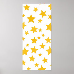 gouden sterren op witte achtergrond poster