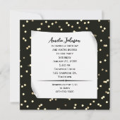Gouden sterren op zwarte verjaardag uitnodigen kaart (Voorkant)