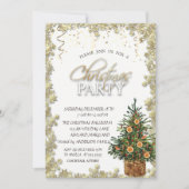 Gouden sterren, Oranje kerstfeestdag met kerstbome Kaart (Voorkant)