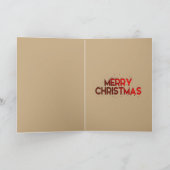 Gouden sterren, Ornamenten, vrolijk kerstfeest Kaart (Binnen)