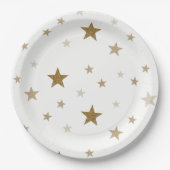 Gouden Sterren Papieren Borden Papieren Bordje (Voorkant)