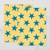 Gouden sterren patroon 18 briefkaart (Voorkant / Achterkant)