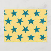 Gouden sterren patroon 18 briefkaart (Achterkant)