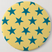 Gouden sterren patroon 18 ronde button 6,0 cm (Voorkant)