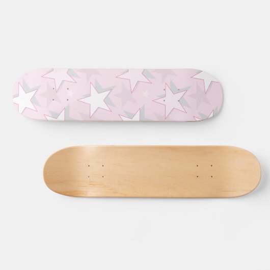 Gouden sterren patroon 1 persoonlijk skateboard (Horizontaal)