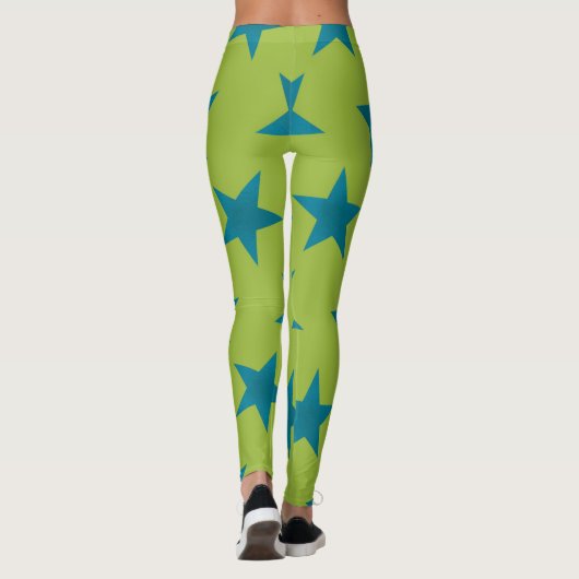 Gouden sterren patroon 20 leggings (Achterkant)