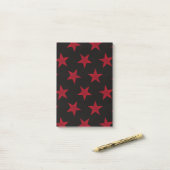 Gouden sterren patroon 8 post-it® notes (Op bureau)