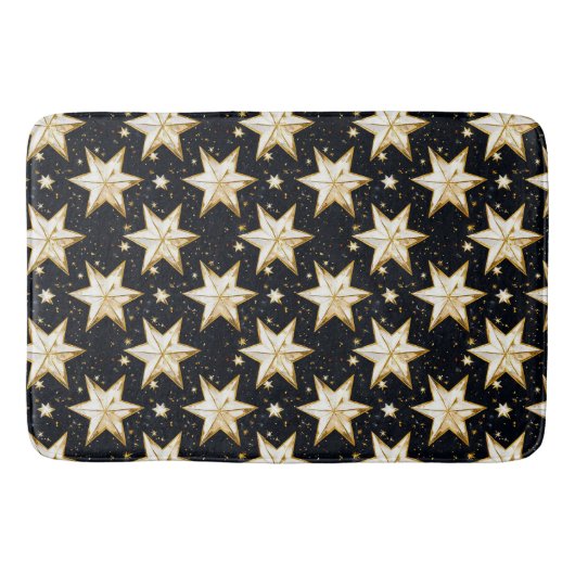 Gouden sterren patroon badmat (Voorkant)