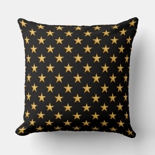 Gouden sterren patroon kussen (Voorkant)