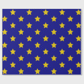 Gouden sterren patroon, marineblauw, exclusief cadeaupapier (Vlak)